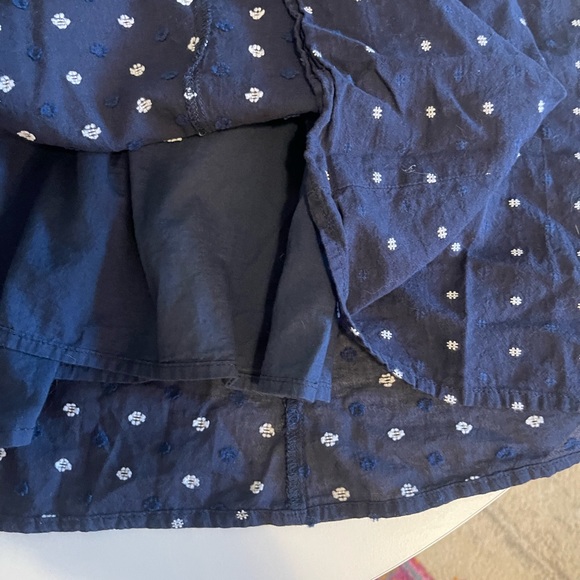 CJ Banks Navy w/White Embroidery Midi Skirt - Picture 3 of 6